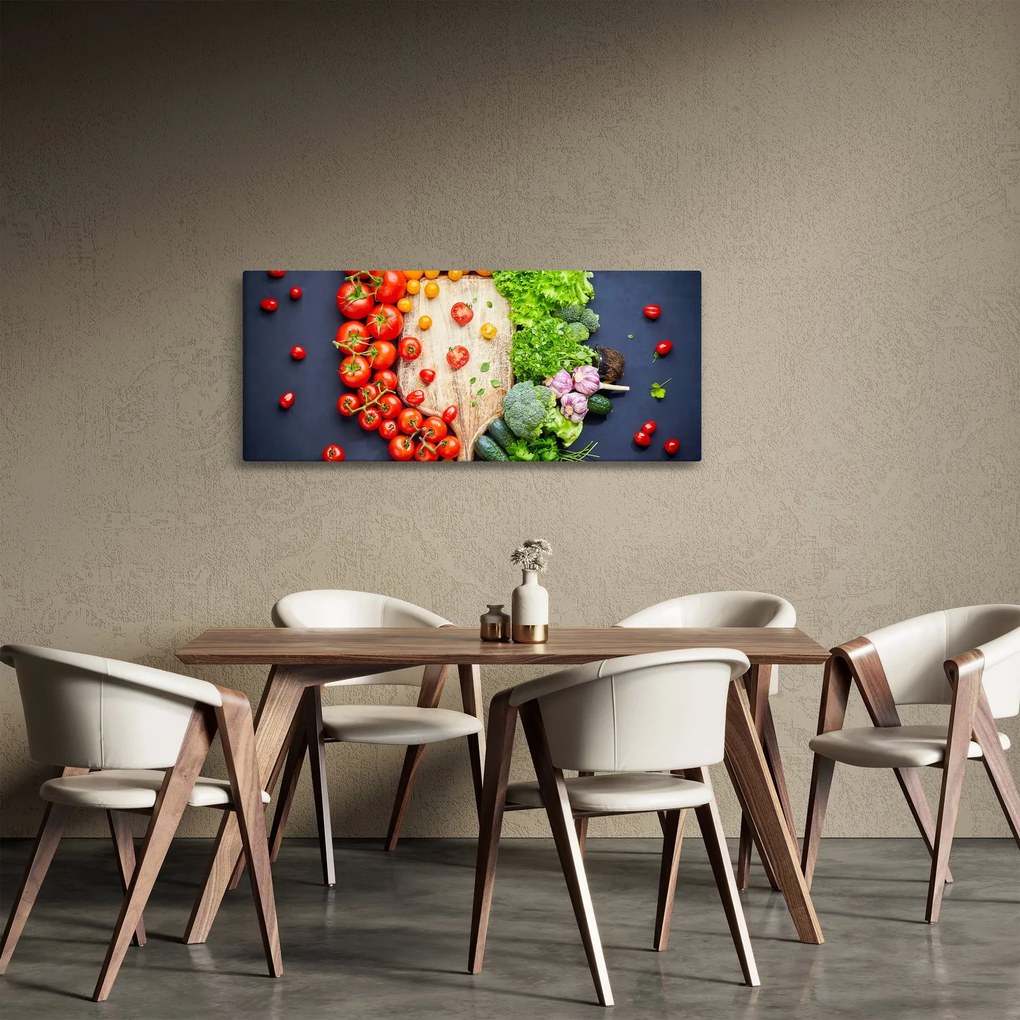 Kép - Zöldséggel teli asztal (120x50 cm)