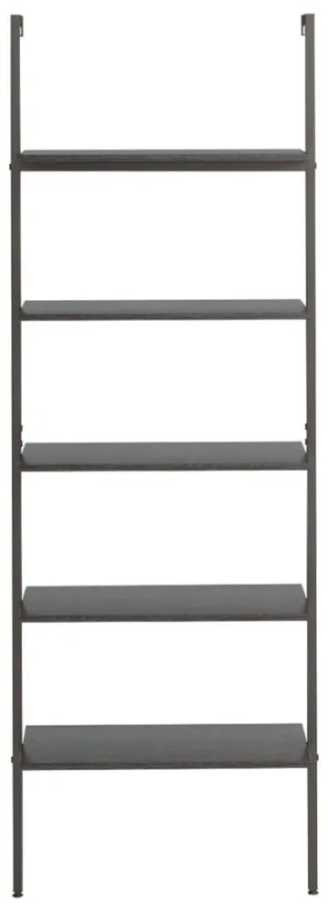5 szintes fekete létrapolc 64 x 35 x 185 cm