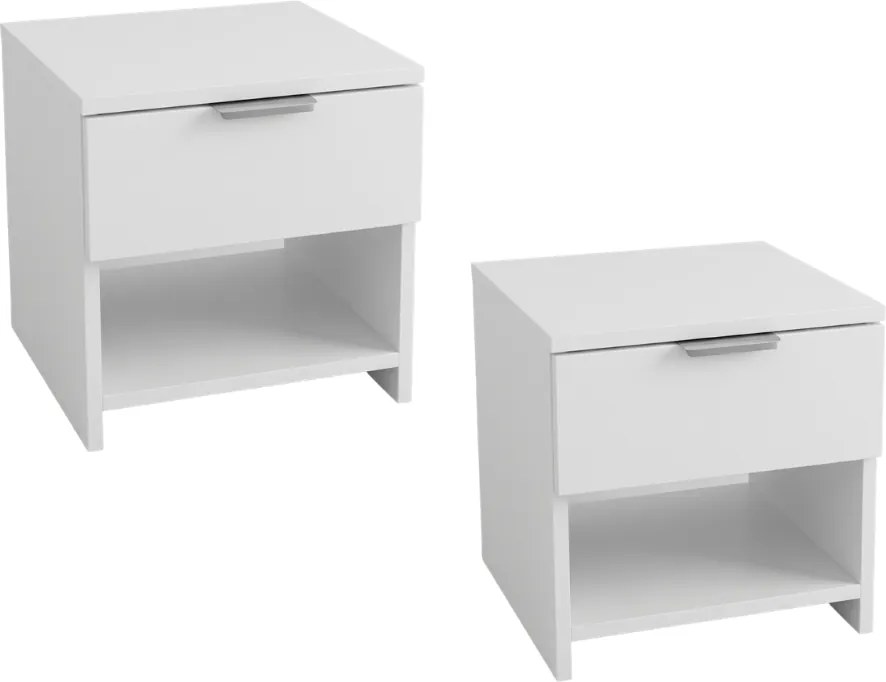 HAVANA éjjeliszekrények (2 db), fehér