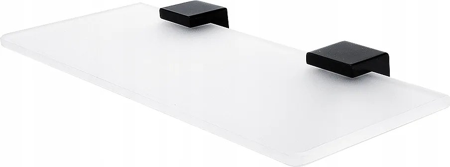 Nimco Kibo fekete fürdőszobai polc, üveg, matt, 30 cm Ki-14091B-30-90
