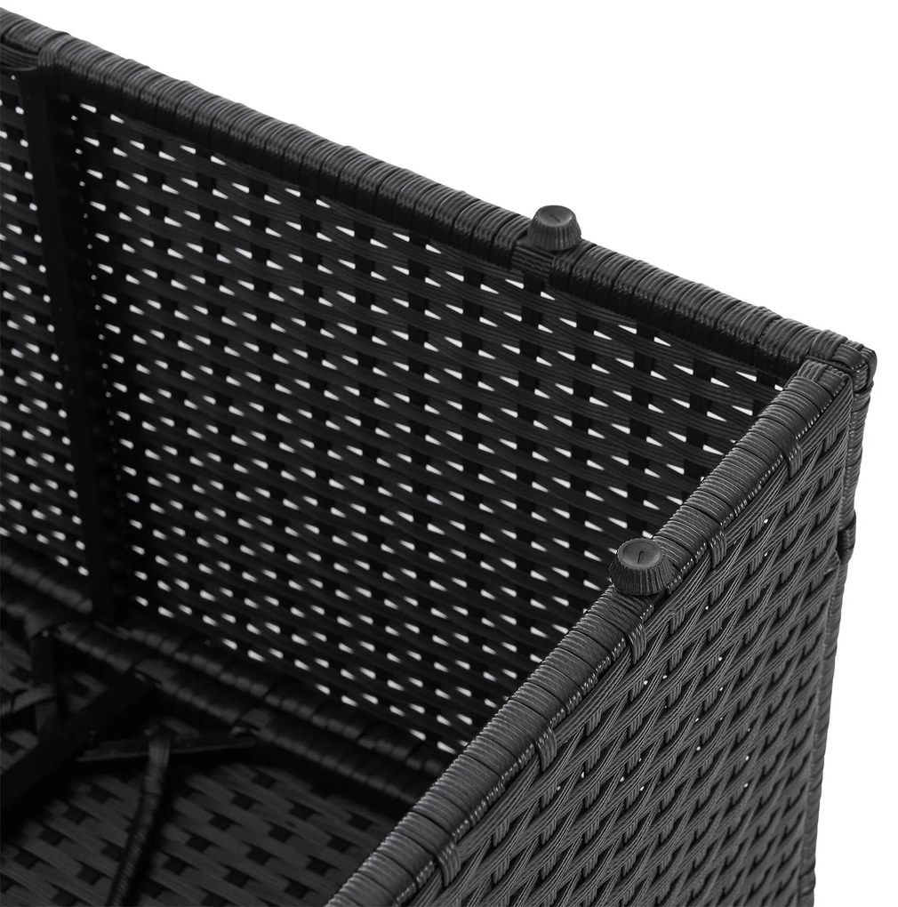 Juskys Lamia kerti rattan napozóágy - fekete