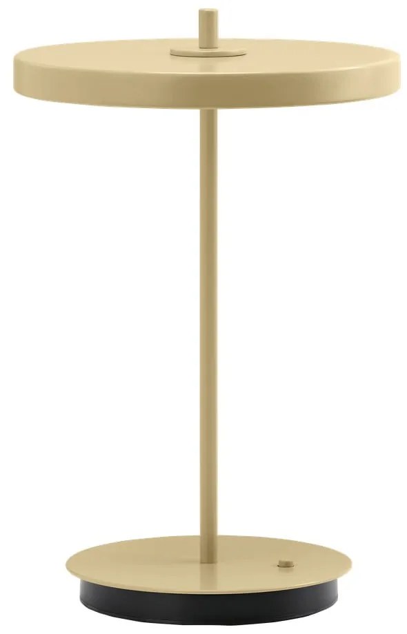 Világossárga fém LED asztali lámpa fém búrával (magasság 31 cm) Asteria Move – UMAGE