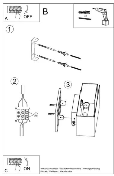 Fali lámpa PIEGARE 1xG9/40W/230V