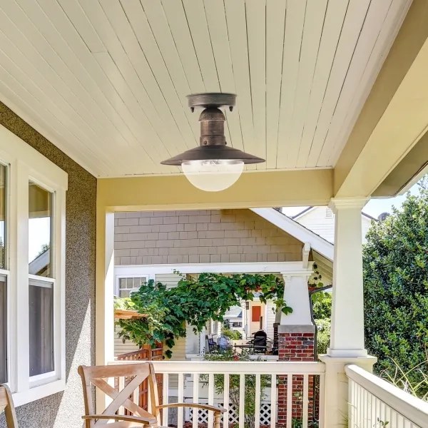 Brilagi - Kültéri mennyezeti lámpa MOLDE 1xE27/60W IP44 bronz/patina