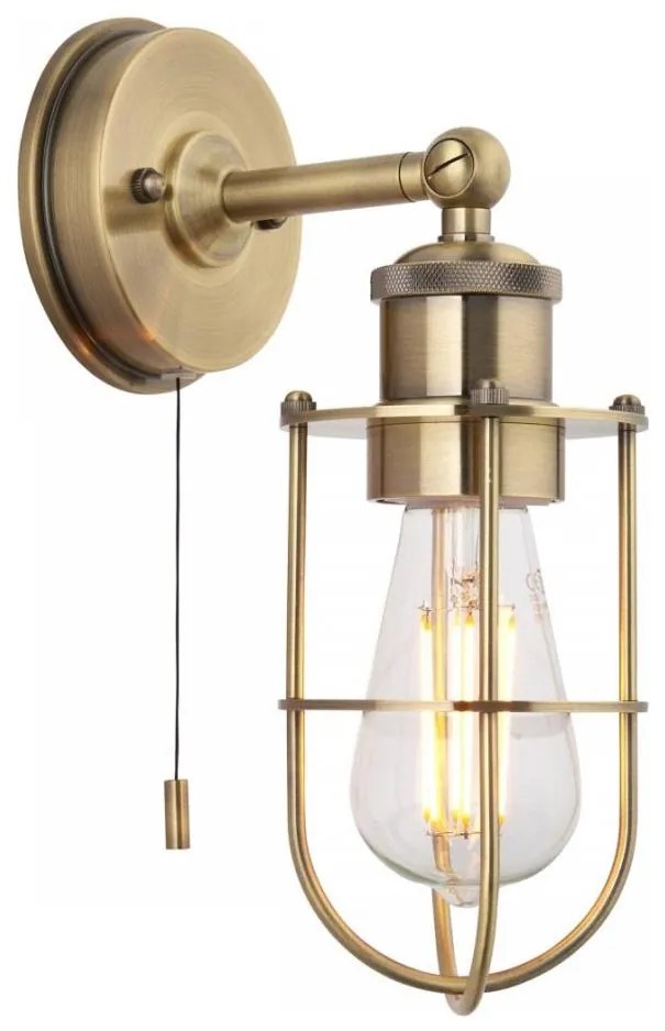 Endon 99952 - Fürdőszobai fali lámpa CREW 1xE27/6W/230V IP44 réz