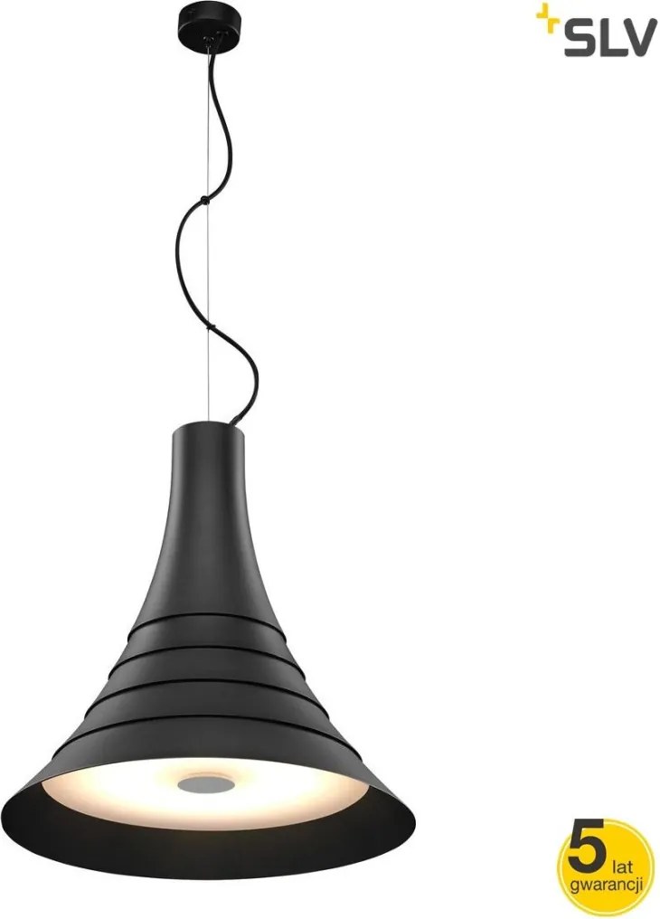 SLV 1000435 BATO Modern Függesztett Lámpa Fekete LED IP20