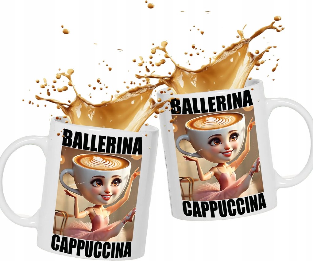 Ballerina Cappuccina Brainrot Bögre Születésnapi Ajándék Viral Tiktok