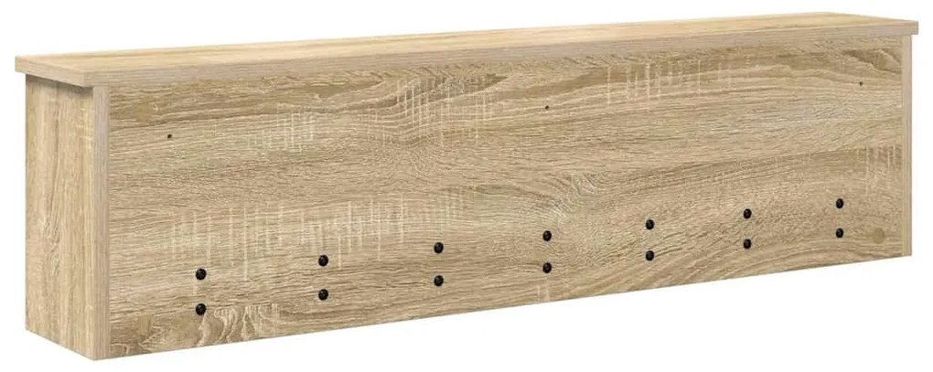 Fali Kabáthorog polcokkal sonoma tölgy 100 x 16 x 26 cm Faanyag