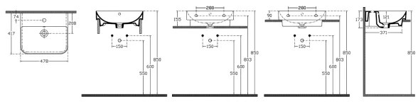 Isvea - SOTT AQUA ráépített mosdó 48x42 cm kerámia/fehér