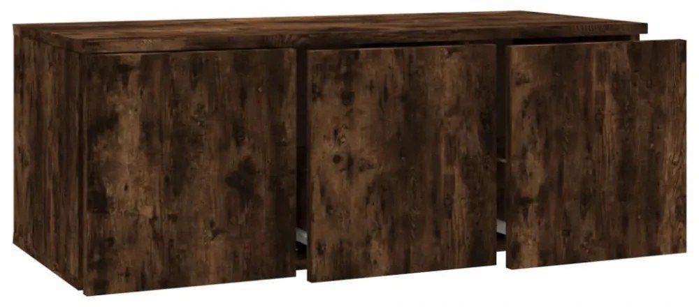 füstös tölgy színű szerelt fa TV-szekrény 80 x 34 x 30 cm