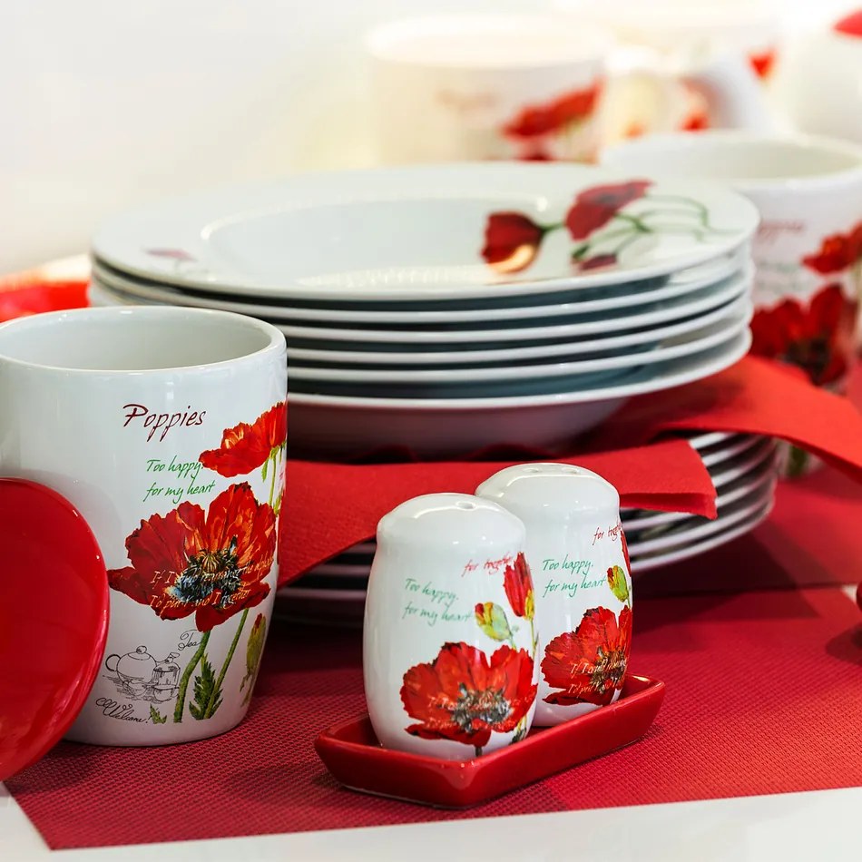 Banquet Red Poppy tál fedővel 600 ml