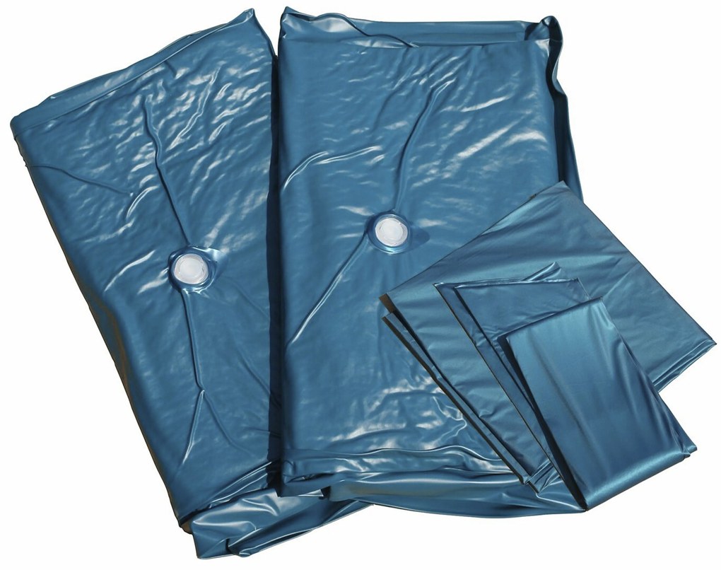 Dekoratív Fehér Bőr Vízágy LED Világítással 140 x 200 cm NANTES Beliani