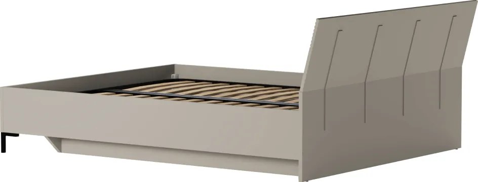 Franciaágy, 160x200, szürkésbarna Taupe, DOMCA