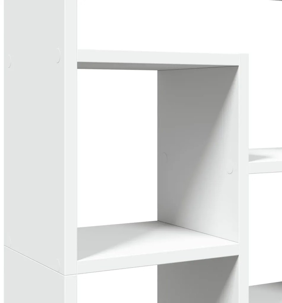 fehér szerelt fa könyvespolc 72 x 20 x 120 cm
