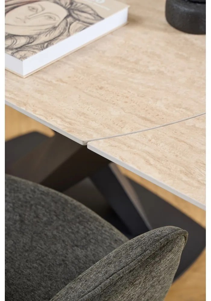 Sötétszürke karfás étkezőfotel Graham – Actona