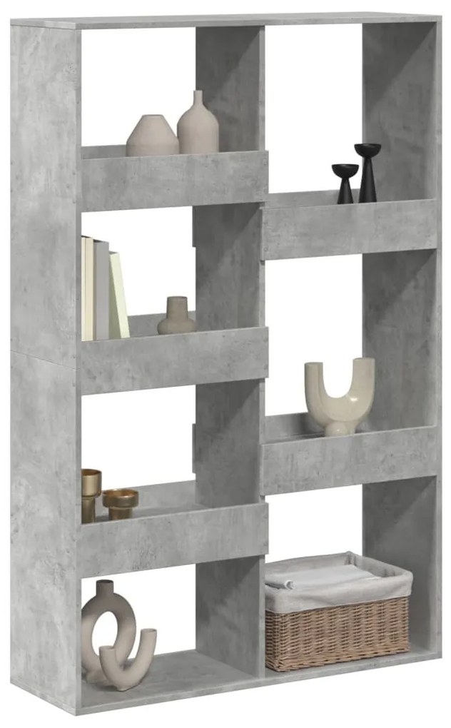 betonszürke szerelt fa térelválasztó 100 x 33 x 155,5 cm