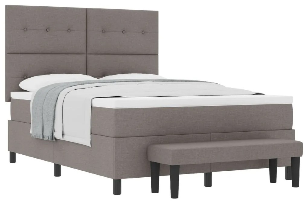 Box spring ágy matraccal és paddal 140x190 cm szövet