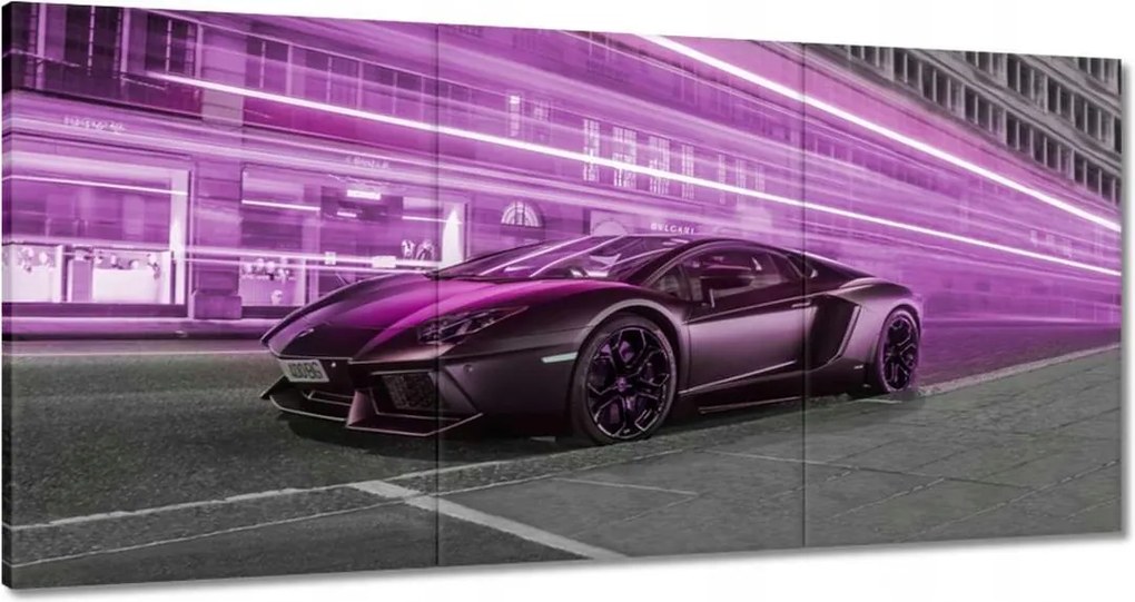 Vászonkép 180x90 Lila sportautó