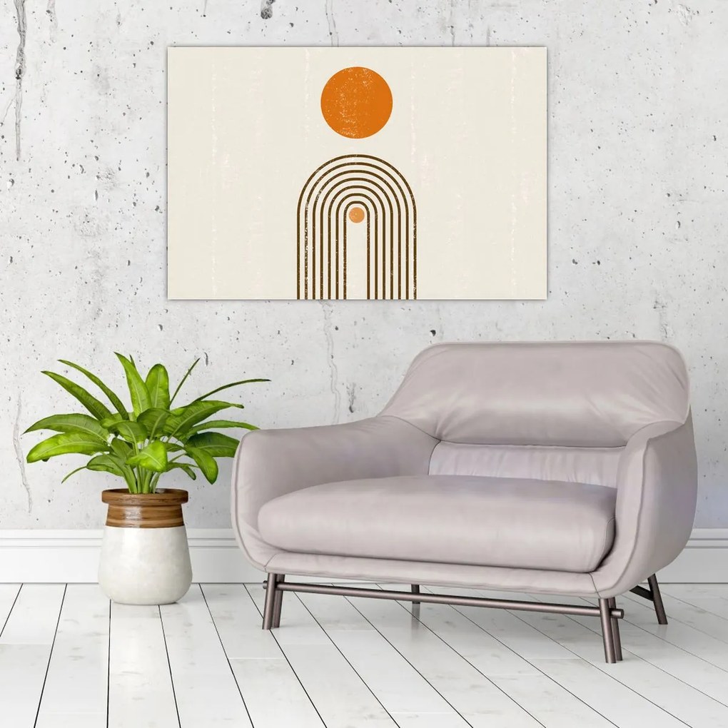 Kép - Barna ívek (90x60 cm)