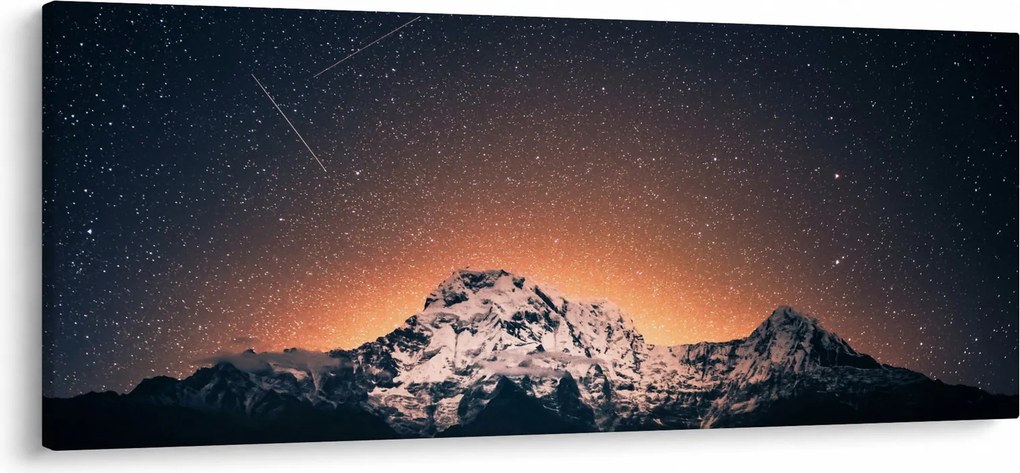 Egy éjszakai égbolt és a hegy képe (120x50 cm)