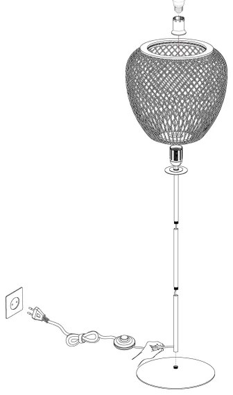 Eglo 43264 - Állólámpa DEMBLEBY 1xE27/40W/230V