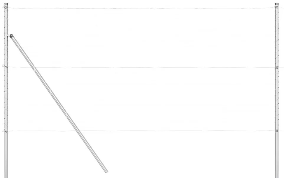 Kerítésoszlopok 26 db Ø32 mm 150 cm Horganyzott Acél