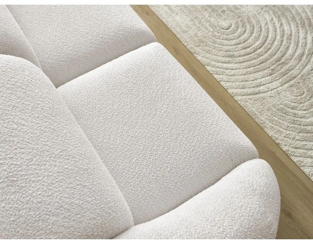 Fehér buklé kanapé 230 cm Tina – Bobochic Paris