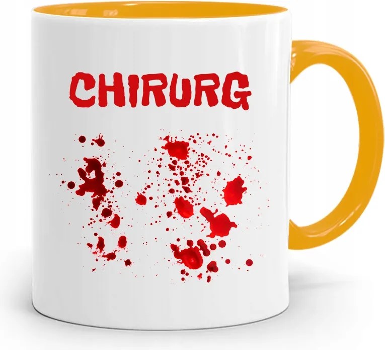 Sárga Bögre Orvos Sebész Ajándék fényképes nyomtatással