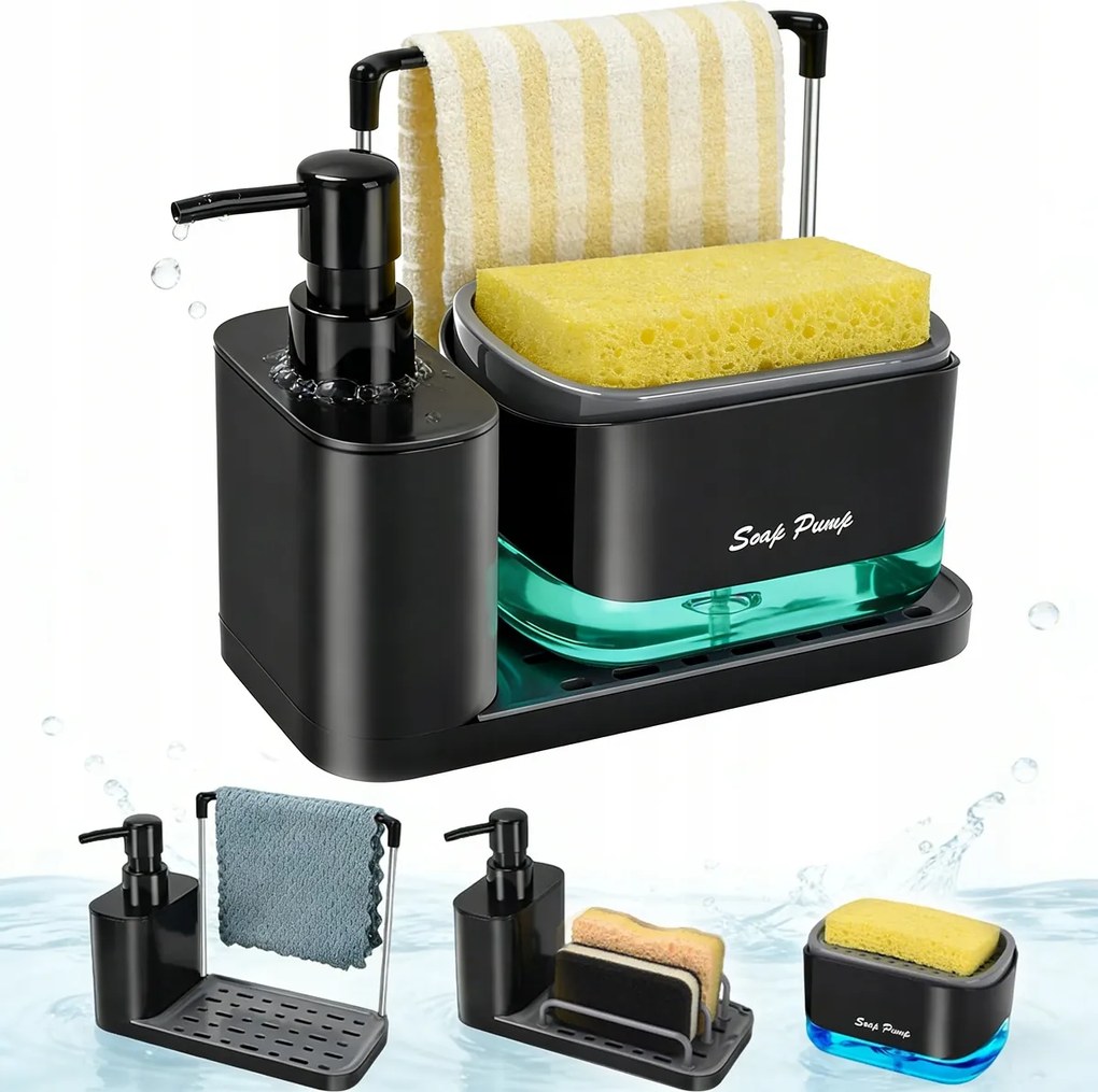 Folyadék Szappanos Edények Mosásához Tartály Szivacs Rendszerező A Konyhába