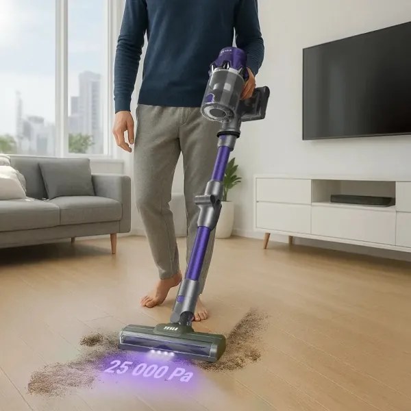 TESLA Electronics PureStar vezeték nélküli 2 az 1-ben porszívó 250W/2200mAh