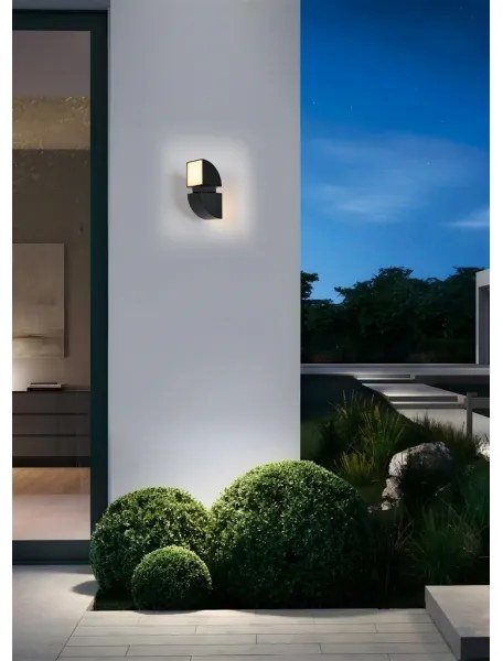 Searchlight 36150BK - LED kültéri fali lámpatest DAKOTA 2xLED/4W/230V IP44