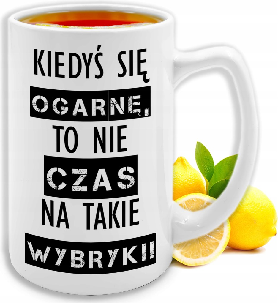 Bögre Nagy Fehér XXL 413ml Egyszer Majd Összeszedem Ajándék Lusta Lánynak Vicces