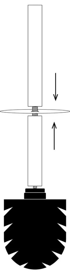 Antracitszürke kerámia WC-kefe Lotus – Mette Ditmer Denmark