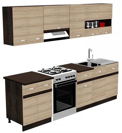 Salandra konyhabútorszett 240 cm Sonoma / sonoma