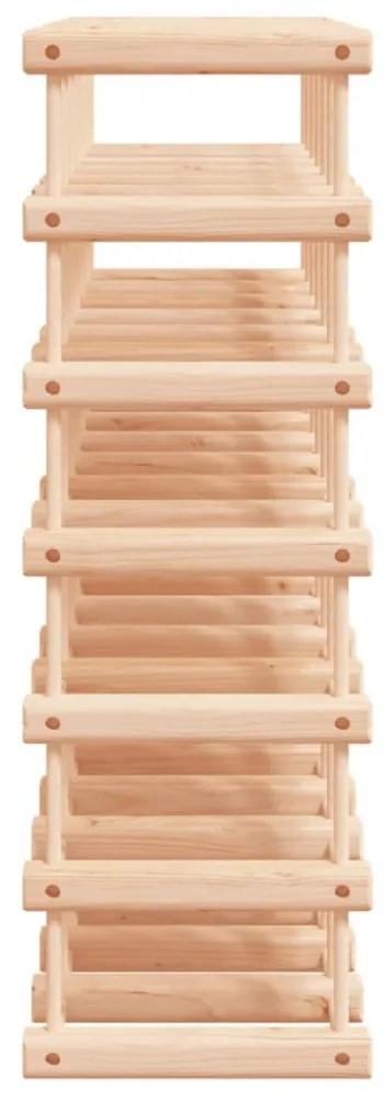 tömör fenyőfa bortartó 42 palackhoz 68,5x23x68,5 cm