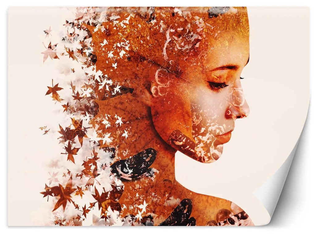 Gario Fotótapéta Shattered az őszi leveleken Anyag: Vlies, Méret: 150 x 105 cm