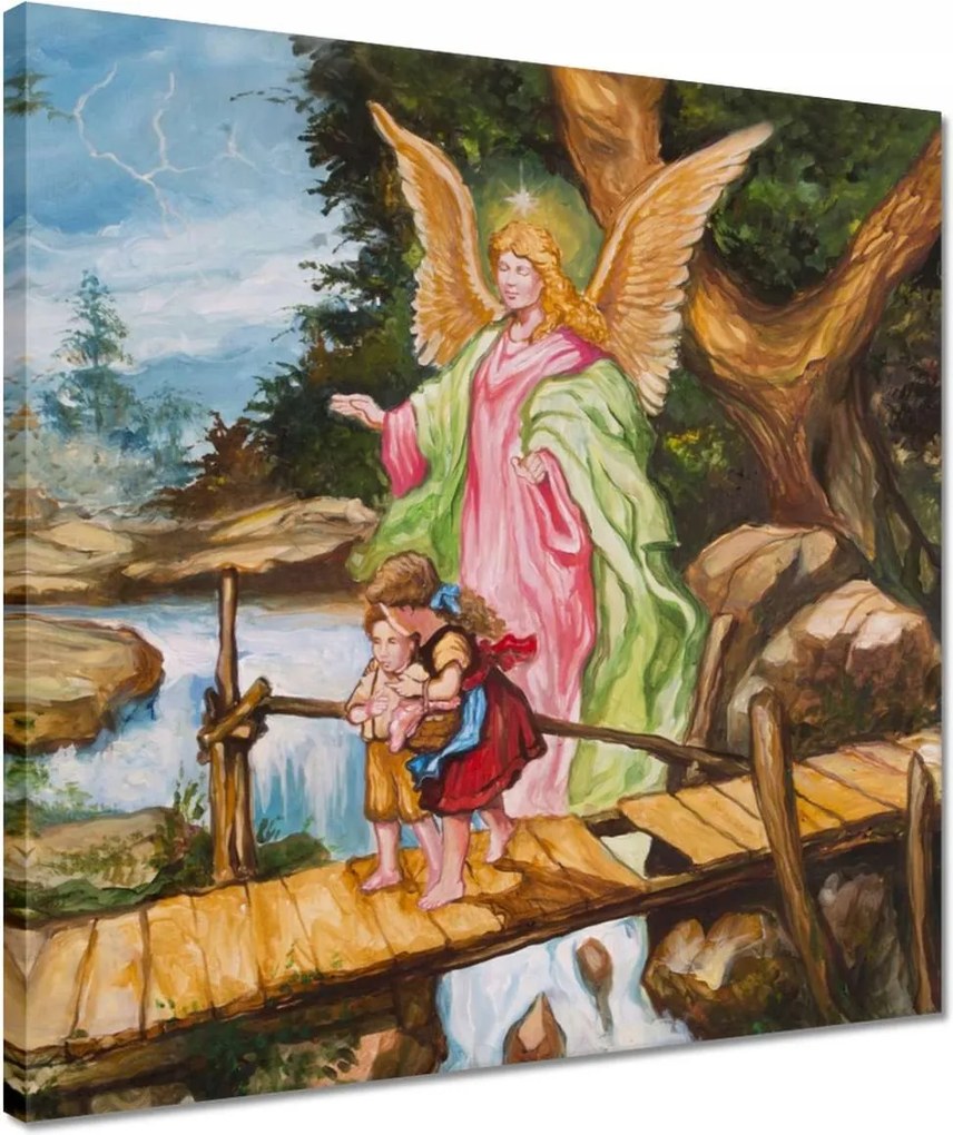 Vászonkép 40x40 Őrangyal ajándékba