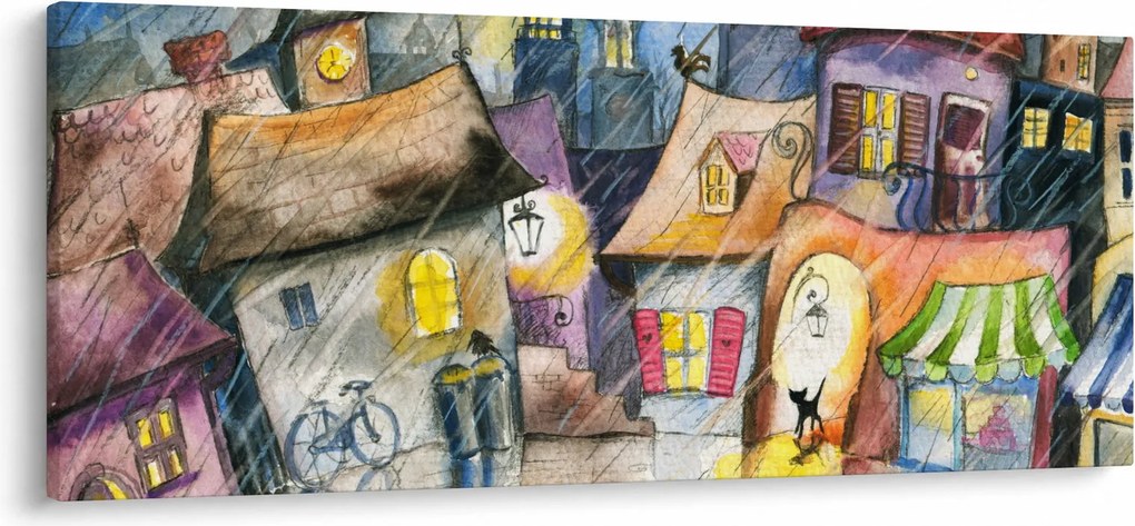 Kép - esős este (120x50 cm)