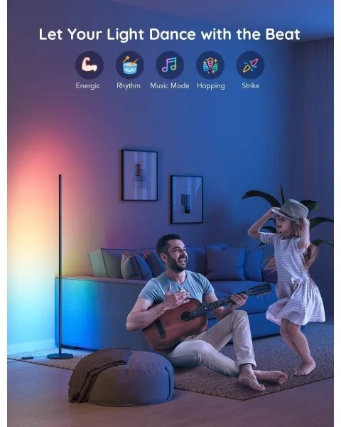 Govee - LED RGBW Fényerőszabályozható állólámpa LITE MATTER LED/24W/230V Wi-Fi