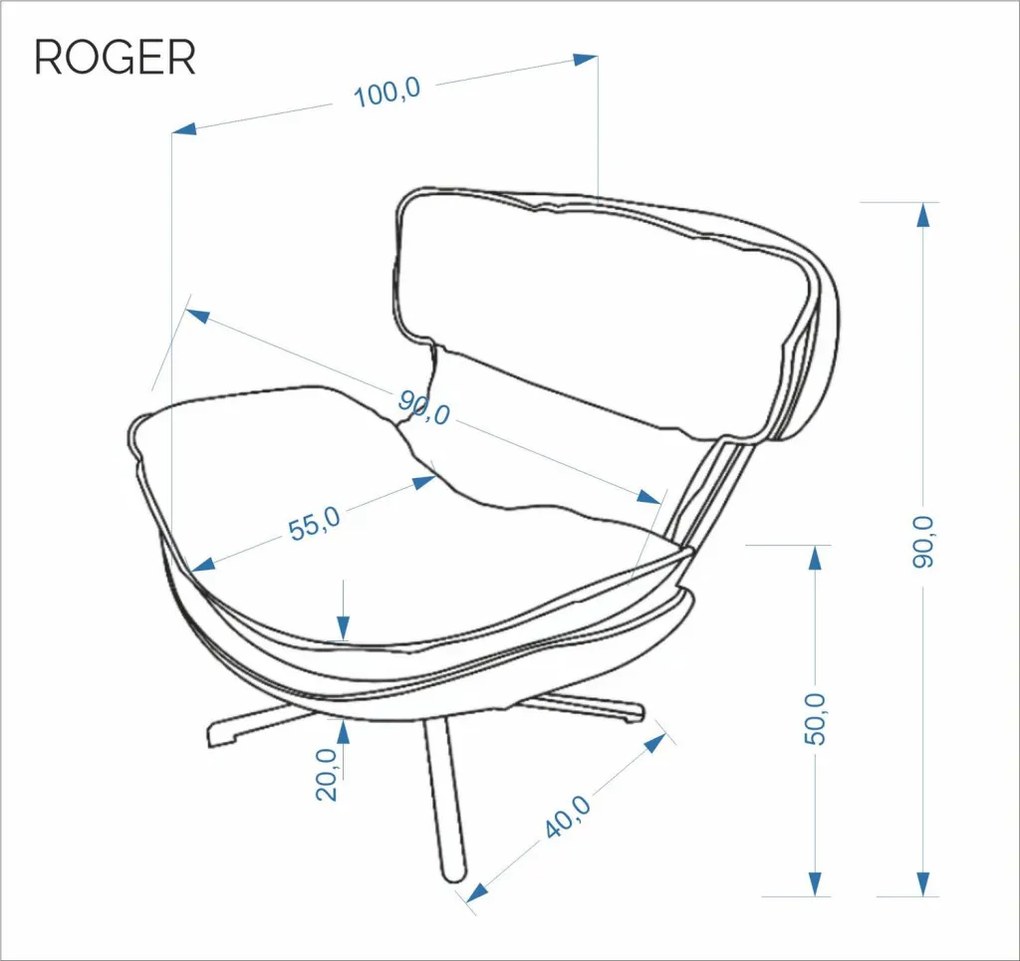 Roger 360 fokban forgatható fotel bézs
