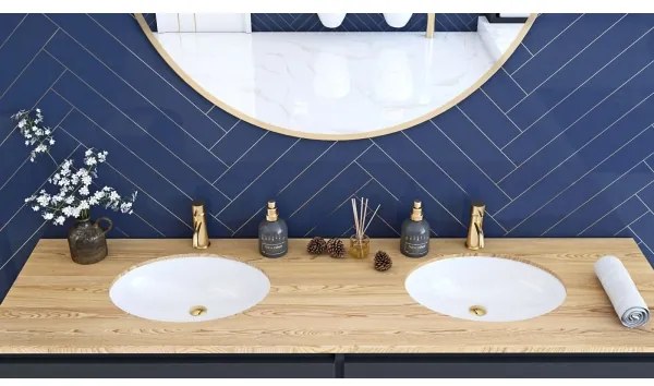 REA-U6330 - Süllyesztett mosdó NEL 39x47,5 cm kerámia/fényes fehér