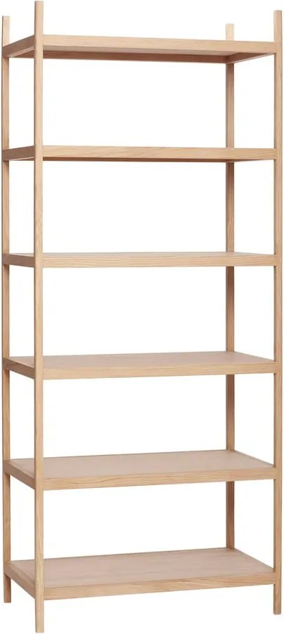 Library tölgyfa polcos állvány, 80 x 190 cm - Hübsch