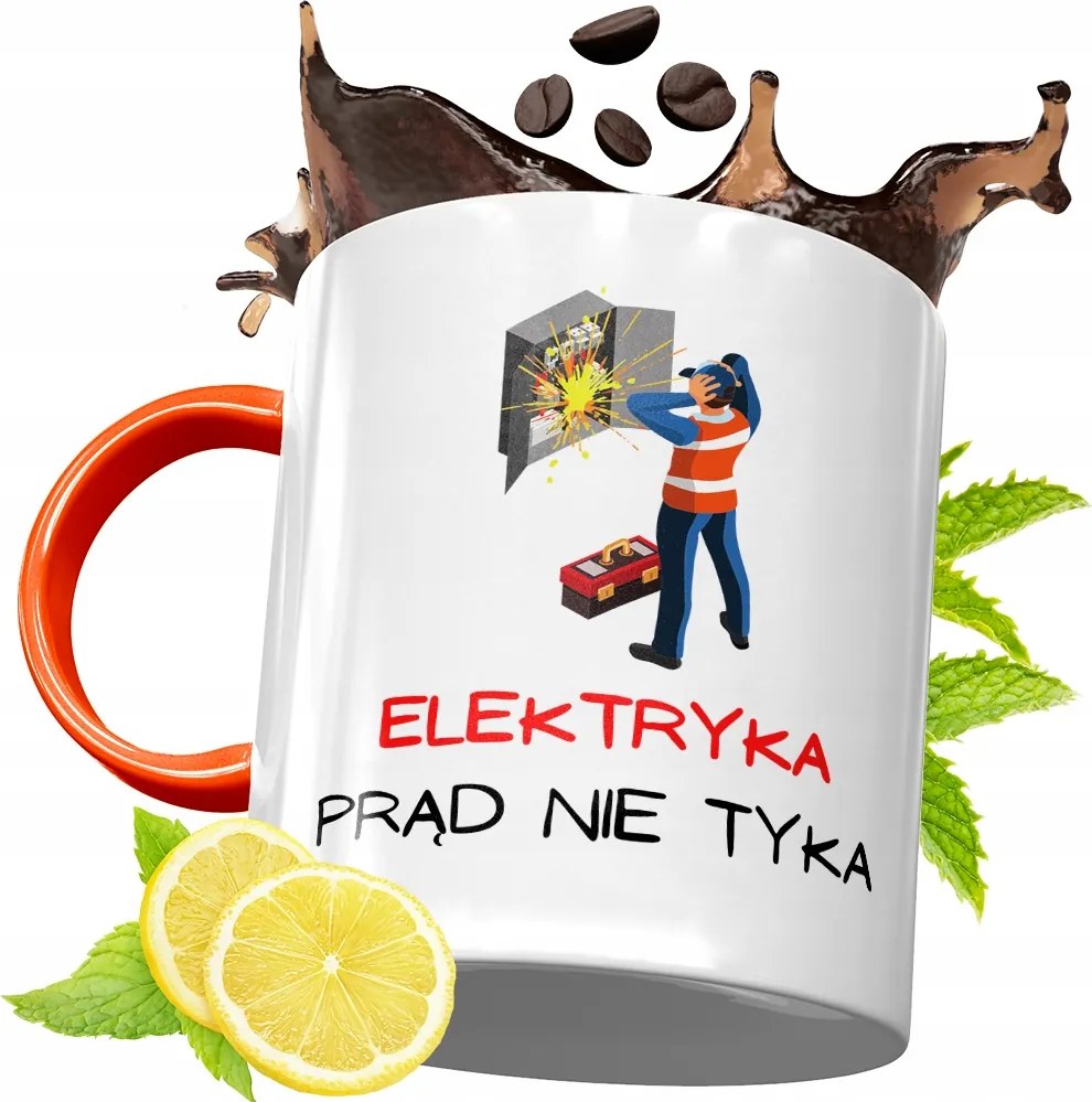 Narancssárga Bögre Villanyszerelőnek Tökéletes Ajándék fényképes nyomtatással