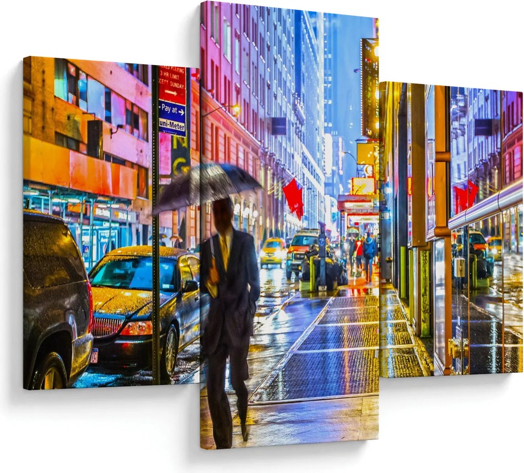 Kép - Város neonfényben (90x60 cm)