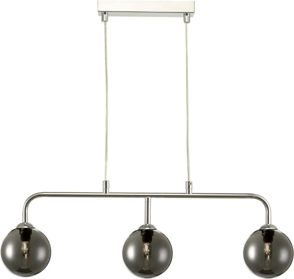 DAR LIGHTING FEY6250-01 FEYA Többágú Függesztett Lámpa Füstös, Csiszolt Króm G9 IP20