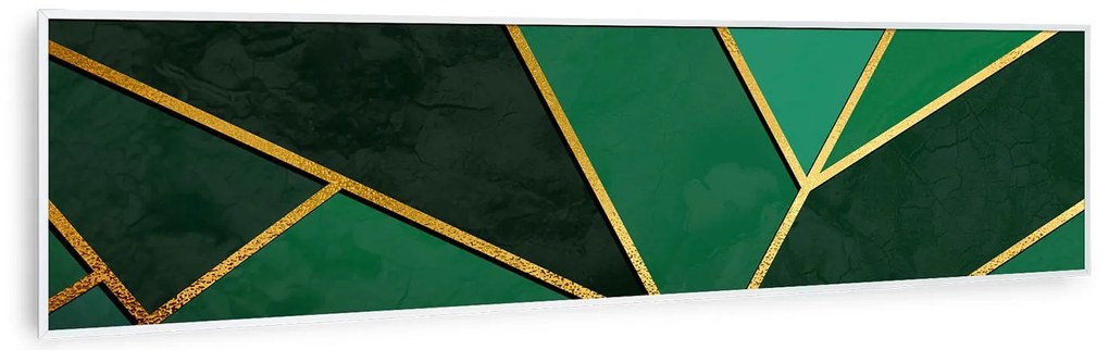 Klarstein Wonderwall Air Art Smart, infravörös hősugárzó, 120 x 30 cm, 350 W, zöld csík
