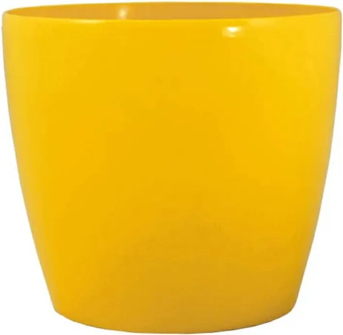 Virágtartó fedél műanyag 16 cm átmérő klasszikus sárga