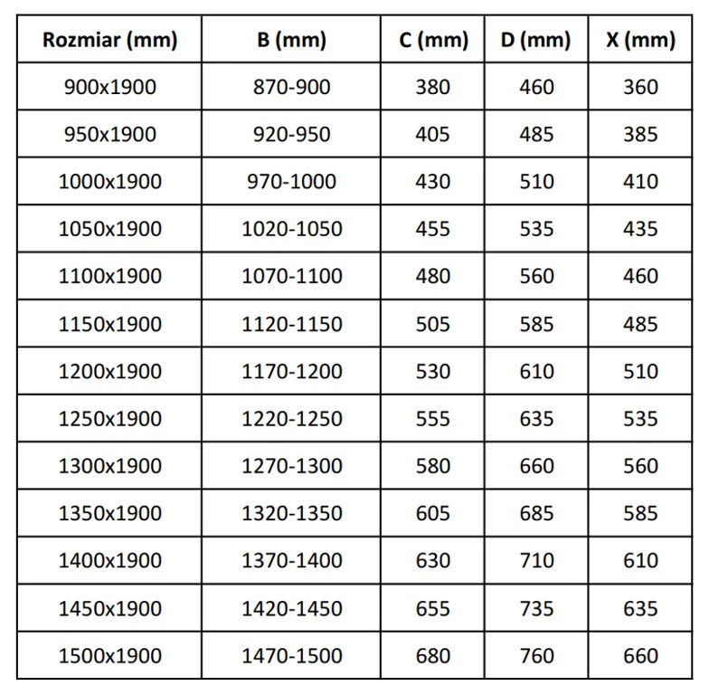 Mexen APIA zuhany tolóajtó a nyílásig 125cm, átlátszó / szalag, 845-125-000-01-20