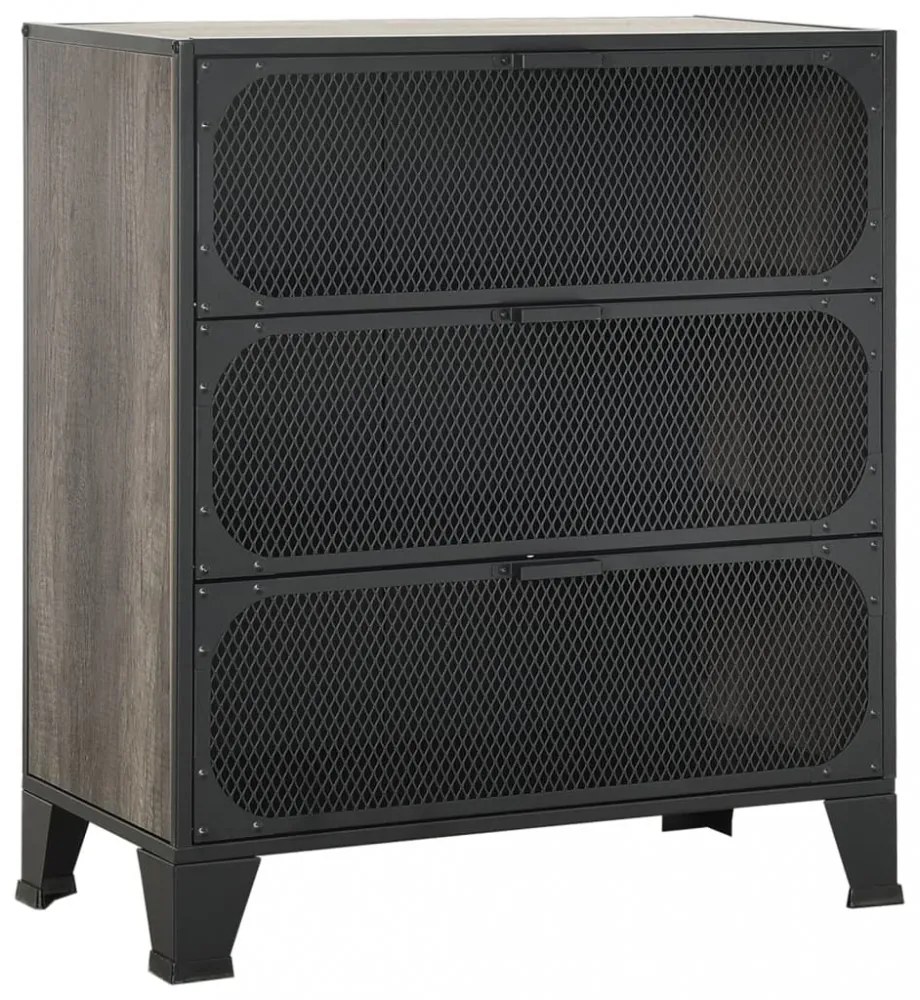 vidaXL szürke fém és MDF tárolószekrény 72 x 36 x 82 cm