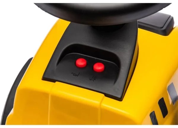Push autó traktor CAT 2xAA sárga/fekete